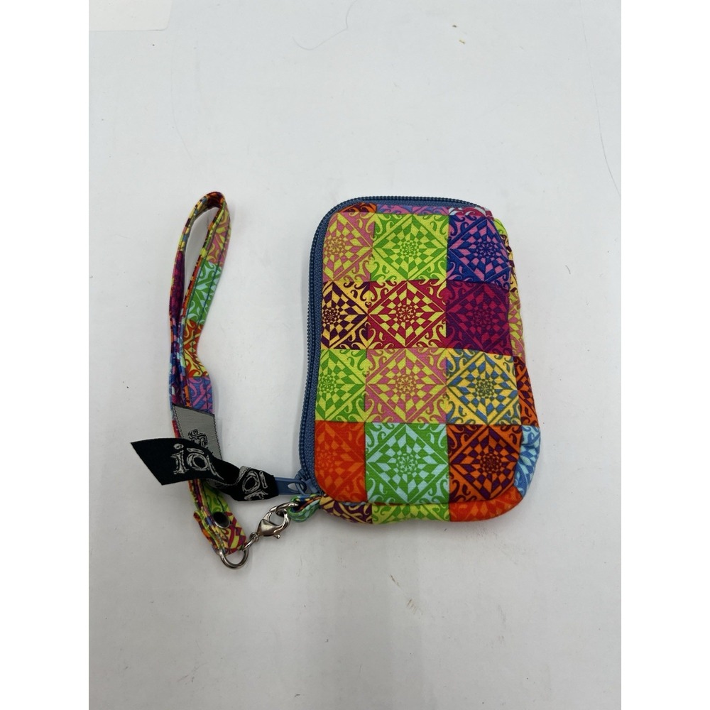 iota Chic Colorful Geometric Wristlet Coin Purse Card Holder Zip Pouch